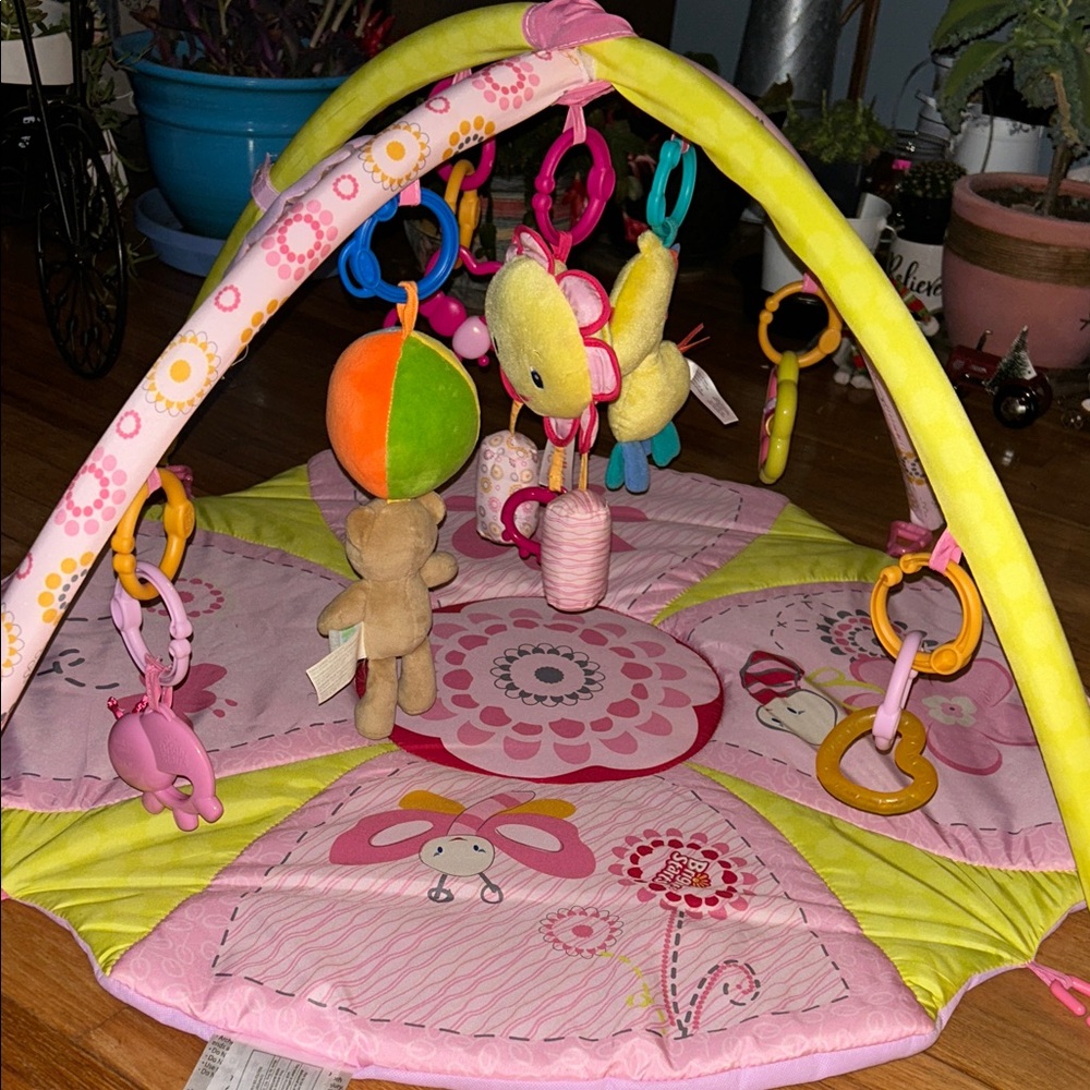 Pink and Yellow Baby Activity Gym